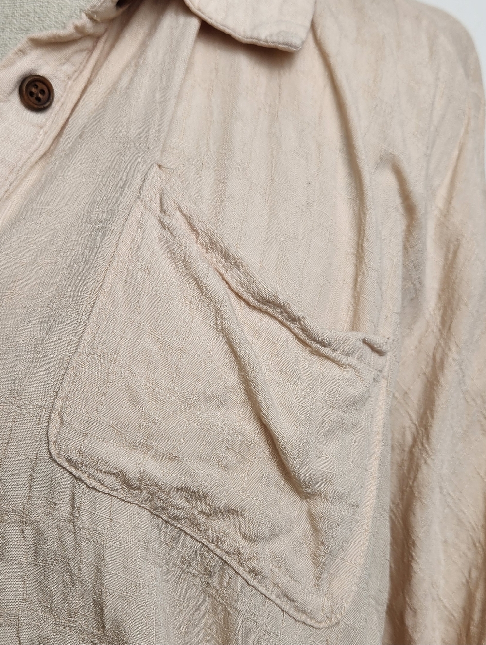 Vintage Beige Buttonup Safari Shirt - Picture 8 of 16